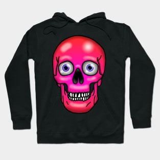 Skull with creepy realistic eyes, no background Hoodie